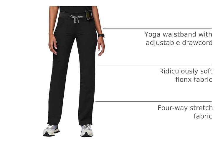 FIGS Kade Cargo Scrub Pants for Women — Classic Fit, Straight Leg, 4 Pockets, Yoga Waistband, Anti-Wrinkle thumbnail 3