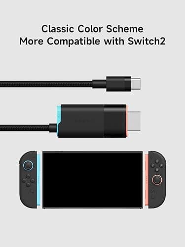 Hagibis Switch2 Dock for Nintendo Switch1/2 & Switch OLED, USB C to HDMI Cable Adapter with 4K@60Hz HDMI, 100W PD, Type-C to HDMI Adapter for Laptop, Tablet, SteamDeck, ROG Ally (Black 4K@60Hz) thumbnail 7
