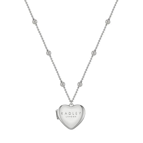 RADLEY Ladies Silver Plated Bobble Chain Heart Locket Necklace RYJ2329S - Image 1