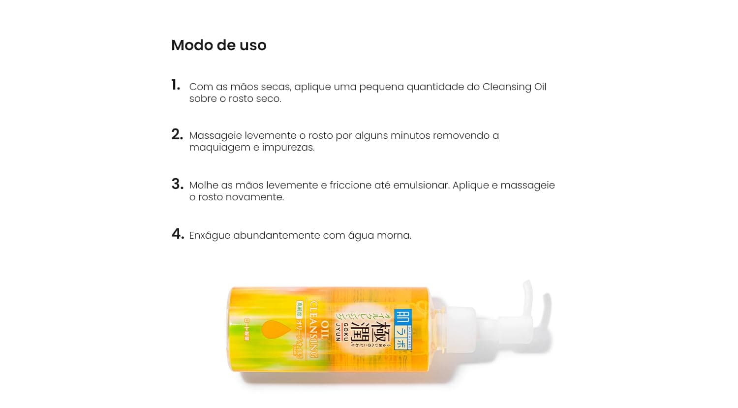 Hada Labo® Gokujyun Oil Cleasing - Óleo de limpeza facial demaquilante com Ácido Hialurônico 200ml thumbnail 4