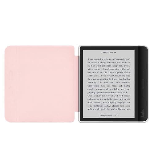 Case for 7" Kobo Libra Colour 2024 Released, Ultra Clear Soft Flexible Transparent TPU Back Cover with Auto Sleep/Wake for Kobo Libra Colour, Pink thumbnail 7