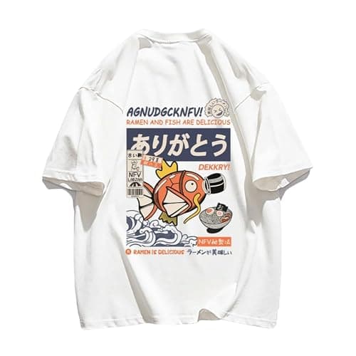 AOKLOK Cute Cartoon Fish Graphic T-Shirt - Image 1