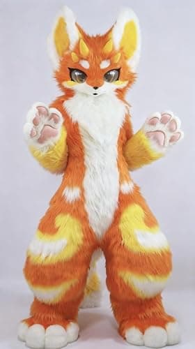 Furry Fursuit Full Body Mascot Costume Soft Plush Fabric for Furry Conventions Cosplay Halloween Festivals Theme Parties thumbnail 4