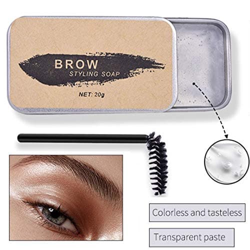 2 Pack Eyebrow Soap Kit, 4D Brows Gel Long Lasting Eyebrow Setting Gel Waterproof Eyebrow Makeup Balm Pomade Cosmetics (0.7 Ounce (Pack of 2)) thumbnail 7