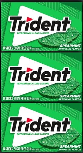 Trident Spearmint Sugar-Free Chewing Gum, 12 Packs of 14 Pieces (168 Total Pieces) thumbnail 24