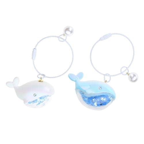 RDTGHY 2 pcs Adorable Dolphin Keychain Wifty Keychain Perfect Couples Gift Cute Fresh Style for Keys Backpacks Luggage Tag Zipper Pull Crafts Party Favors Daily Use Unique Design - Image 1