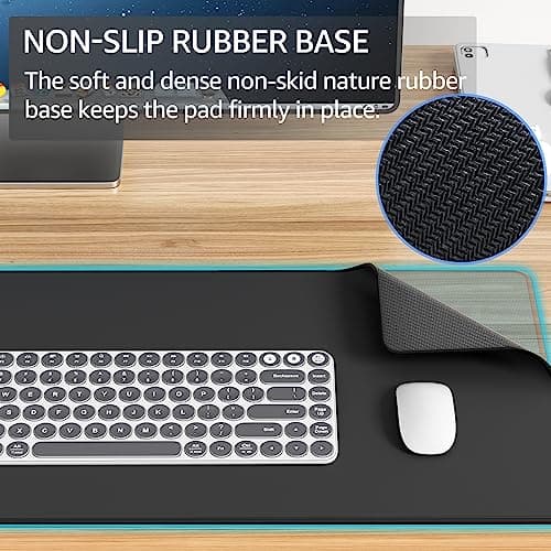 KTRIO Large Gaming Mouse Pad Desk Mat for Gamer, 31.5" x 15.7", Black, XXL thumbnail 4