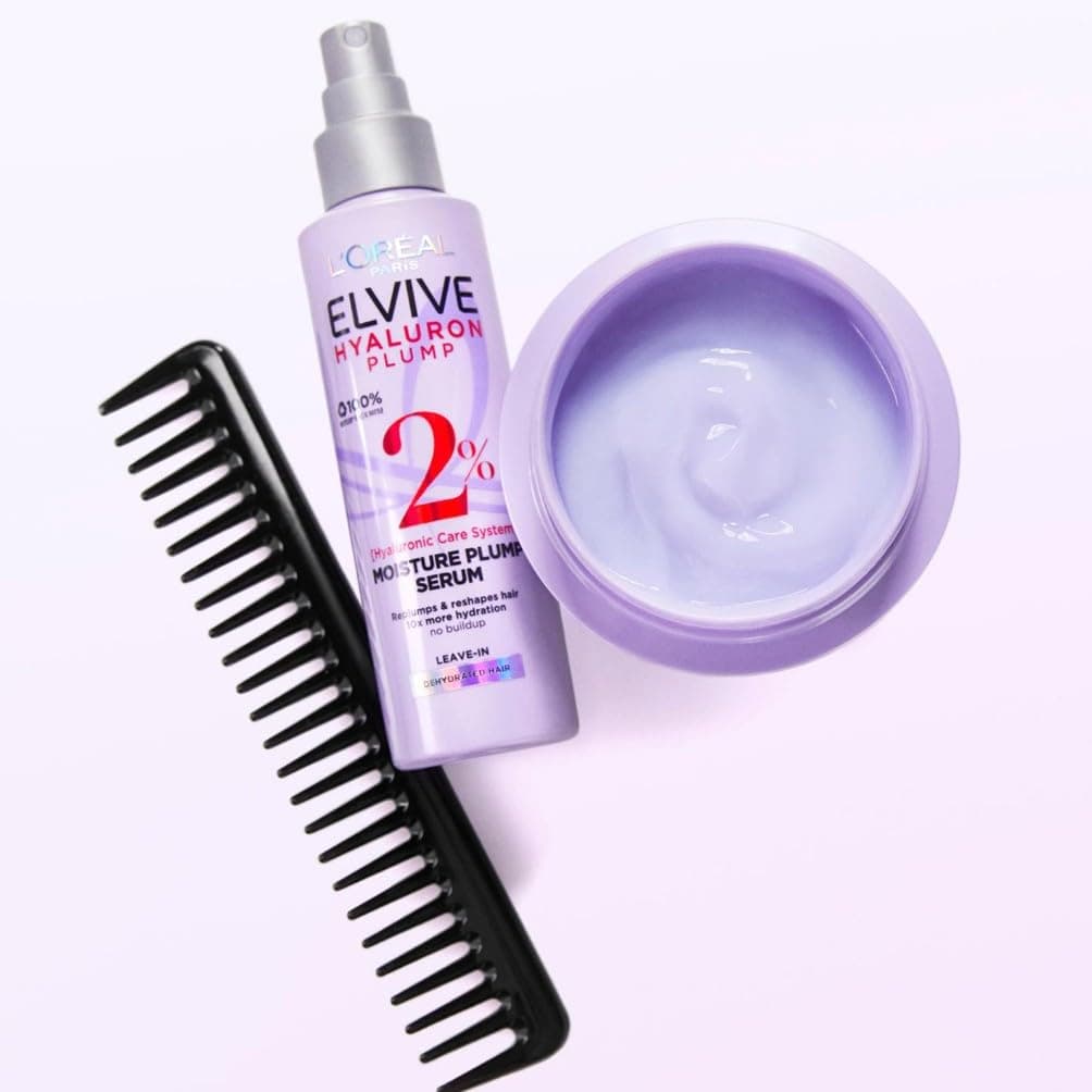 L'Oréal Paris, Hair Mask, Moisturising & Plumping, Elvive Hyaluron Plump Moisture Mask, 300ml thumbnail 6