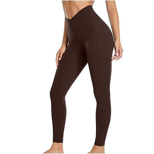 Womens Yoga Pants Crossover High Waisted Tummy Control Leggings Athletic Gym Workout Running Yoga Leggings for Women - Image 1