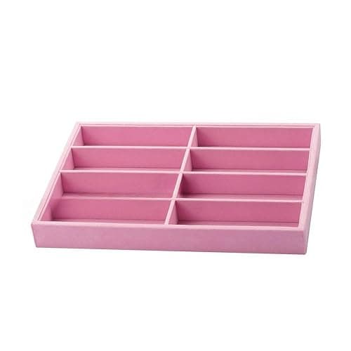 Teruyol Sunglasses Organizer Tray 8 Slots Container Eyewear Holder for Desktop Travel Home, pink - Image 1