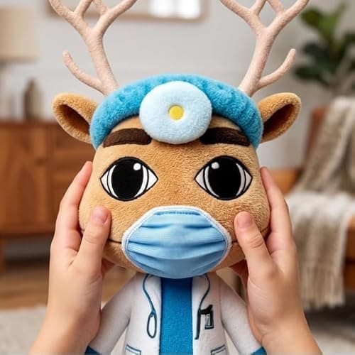 Animal Hospital Plush Bandage Patient Barney Dr. New Year Ornament for Home Store Gift Decor Suitable as a Gift for Fans of Horror Games thumbnail 2