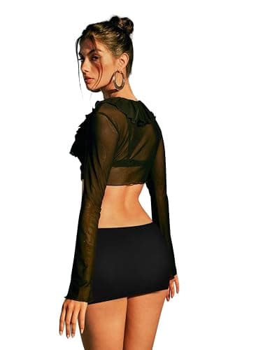 Sweet Hearts Black Mini Skirt for Women- Elastic Cotton Mini Pencil Skirt | Pencil Skirt, Black Skirt for Women, Mini Black Skirt, Micro Mini Skirt, Bodycon, Basic, Short Skirt, Made in USA thumbnail 3