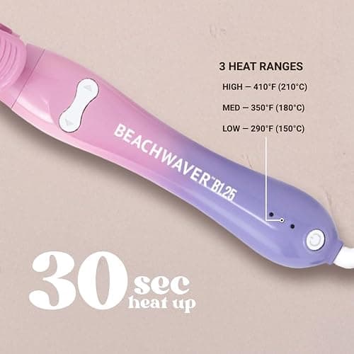 The Beachwaver Co. Beachwaver B1.25 Rotating Curling Iron - Pink Sunset | Automatic 1.25 Inch Ceramic Curling Iron | Auto-Shut Off, Travel-Friendly, Dual Voltage | B-Series (BW17SS) thumbnail 3