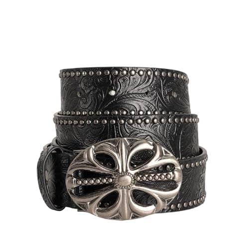 TYHOTULY Y2k Belt for Women Men Punk Alt Emo Gothic Grunge Clothes Accessories Vintage Western Cowboy Cowgirl Studded Belt thumbnail 5