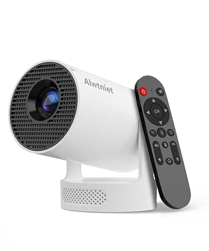 Mini Projector with WiFi 6 and Bluetooth 5.4, Portable Smart Projector 4K Support, 5w Soundbase Speaker, Auto Keystone, 180° Rotatable, Proyector for Home Bedroom Movie HY300Pro+ - Image 1