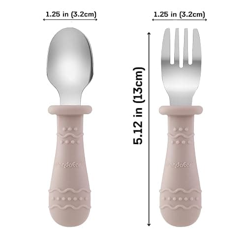 PandaEar 6-in-1 Stainless Steel Baby Feeding Set | Divided Baby Plates with Suction, Toddler Bowl, Sippy Cup with Straw, Baby Bib, Spoon & Fork | BPA-Free Toddler Weaning Set thumbnail 9