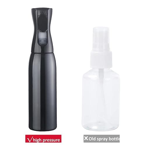 ZHIYE Hair Spray Bottle, Continuous Water Mister Bottle Empty, Aerosol Fine Mist Curly for Taming in Morning, Hairstyling, Plants, Pets, Cleaning-5.4oz/160ml (Black) thumbnail 4