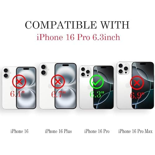 Ecute Strong Magnetic Slim Drop Protective Case (Compatible with MagSafe) with Camera Ring Kickstand for iPhone 17 and iPhone 16 Pro- Retro Cassette Tape thumbnail 2