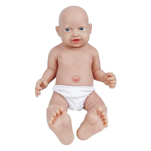 Vollence 23 inch Full Silicone Baby Dolls - Realistic, Not Vinyl, Cute Reborn Dolls - Lifelike Baby Child Gifts - Girl thumbnail 2