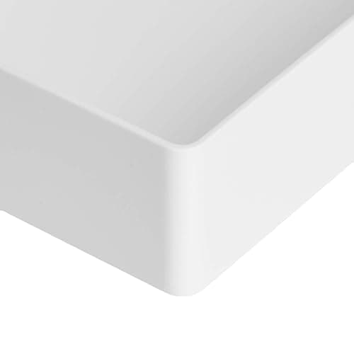 Amazon Basics Rectangular Plastic Organizer Accessory Tray, 24 x 17 x 5 cm, White thumbnail 7