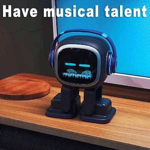 EMOPET AI Desk Robot Companion - ChatGPT Enabled with Voice Commands & Dance Feature, Interactive Robot Pet with Personality, Comes with Charging Home Station thumbnail 7