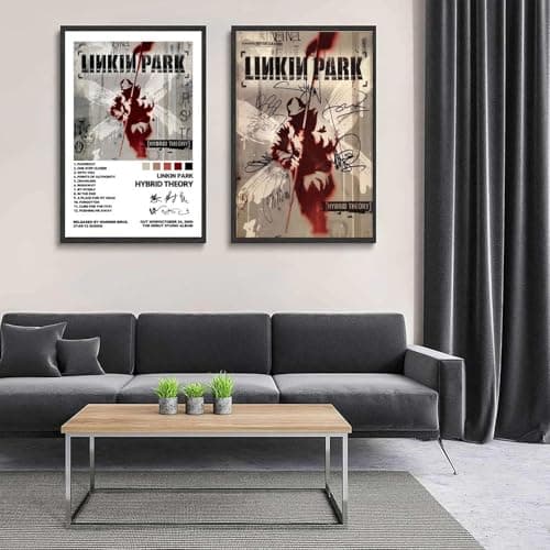 Linkin Poster Park Music Rock Band Album Cover Poster A Set of 2 Canvas Posters Room Aesthetic Festival Gift Family Bedroom Decor Wall Art Home12x18inch(30x45cm) Style-2 thumbnail 2