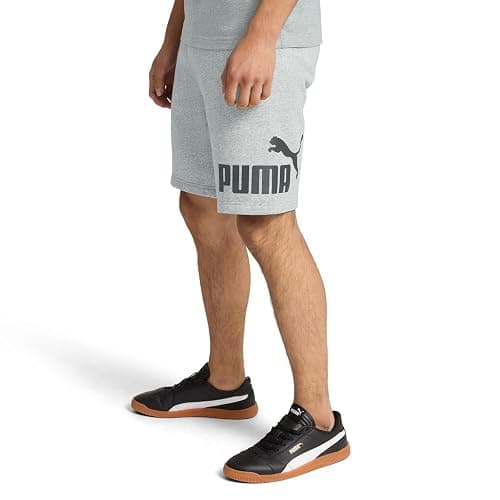Puma men’s grey logo fleece 10" shorts  thumbnail 3