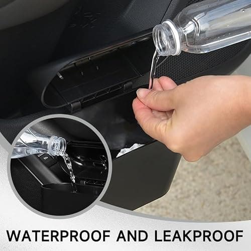 Mini Auto Dustbin Garbage Organizer, Car Trash Can with Lid, Car Garbage Trash Can Storage for Front Back Seat Accessories (1PCS) thumbnail 2