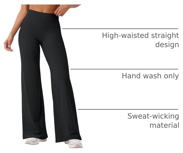YEOREO Ease Workout Leggings Womens Straight Leggings Eddiy Gym Yoga Pants | 29"/31.5"/33"/35",No Front Seam,High Waist,Buttery,Booty Lifting,Wide Leg thumbnail 4