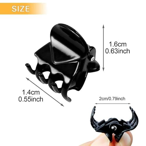 Hanyousheng Hair Clips, 30pcs Hair Claws, Mini Hairpin Clamps, Non-slip Hair Catch, Barrette Clamp,Mmini Hair Clips for Girls and Women with Storage Bags (black and Brown) thumbnail 2