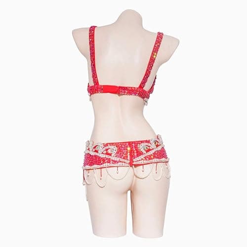 ROYAL SMEELA Belly Dancer Costumes for Women Belly Dance Bra and Belt Dancing Outfit Bellydance Costume Carnival Bra Belt thumbnail 5