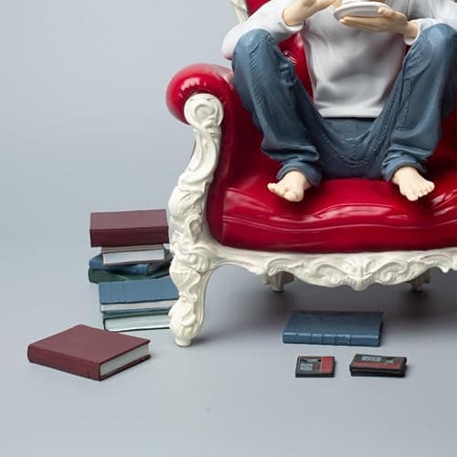 Gooyeh Death Note Figure L Figure anime Statua L Divano seduto Figura Collezione di modelli Ornamento da scrivania Regalo di compleanno 24 cm thumbnail 3