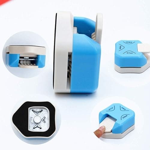 QIQQIKIN Paper Corner Rounder 3 in 1 （R4mm+R7mm+R10mm）， Punches for Crafts， Cutter ，Envelope Punch Board ，Hole Puncher， Laminate, DIY Projects, Photo Cutter,Card Making Scrapbooking and Journaling thumbnail 5