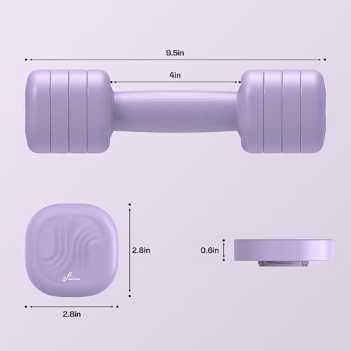 Adjustable Dumbbell Set of 2, Sportneer 4 in 1 Free Weights Dumbbells for Women Man, Each 2lb 3lb 4lb 5lb Fast Adjust Weights with TPU Soft Rubber Handle for Home Gym Exercise Training thumbnail 8