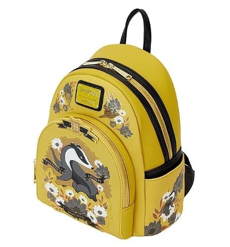 Loungefly Harry Potter Hufflepuff House Floral Tattoo Mini Backpack thumbnail 3