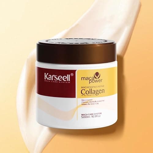 Karseell Collagen Hair Treatment Deep Repair Conditioning All Hair Types 16.90 oz 500ml + Argan Oil Hair Serum for Dry Damaged Hair 50ml thumbnail 4