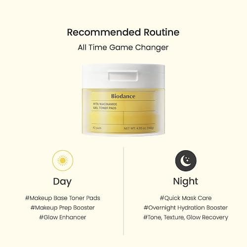 Biodance Vita Niacinamide Gel Toner Pads, Dark Spot Corrector, Evening Skin Tone, Gentle Exfoliating Toner Pads with Vitamin C, Pre-Soaked Pads, Korean Skin Careㅣ4.93 fl.oz.(140g)*60Pads thumbnail 10