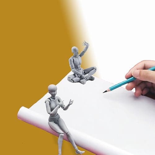 gnallang Action Figures PVC Model (Grey Color) with Box Drawing Figure Models for Artists(Male) thumbnail 7