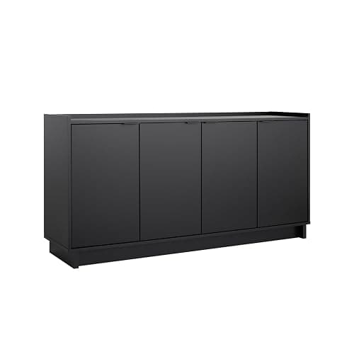 Prepac Simply Modern 4 Door Console Table Storage Cabinet, Buffet Cabinet for Storage and Organization, Modern Side Table with Doors & Shelves, 60”W x 30”H x 16”D, Black thumbnail 10