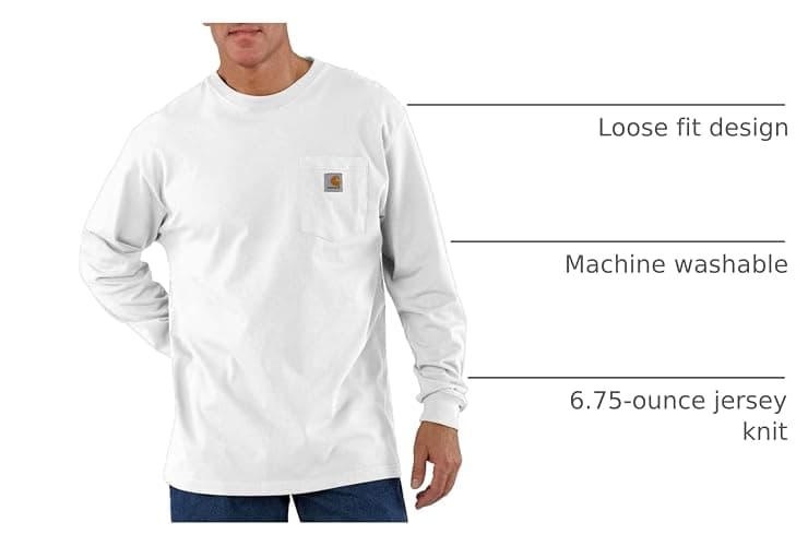 Carhartt Men's Workwear Pocket Long Sleeve T-shirt thumbnail 3