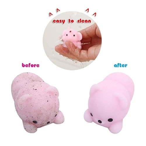 KINGYAO Squishies Squishy Toy 24pcs Party Favors for Kids Mochi Squishy Toy moji Kids Mini Kawaii squishies Mochi Stress Reliever Anxiety Toys Easter Basket Stuffers fillers with Storage Box thumbnail 6