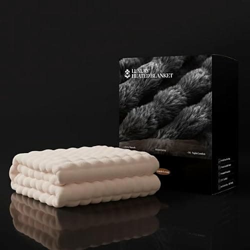 Heated Blanket Twin 62''x 84'', Fast Heating Electric Blanket Ultra-Soft Faux Rabbit Fur with 5 Heat Levels & 5H Auto Shut-Off, Overheat Protection, Machine Washable thumbnail 2