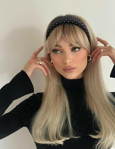 Huachi Polka Dot Headbands for Women Non Slip Trendy Headbands for Women’s Hair Cute Headband for Girls, Elastic Hair Bands for Womens Fashion Accessories for Women 4PCS thumbnail 3