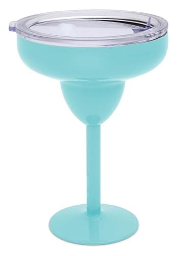Better Dweller Vacuum-Sealed Metal Margarita Glass with Lid, Insulated Tumbler Mug, Steel Cup for Vacation, Pool, and Ice Cold Margs on the Beach (Blue) - Blue - Image 1