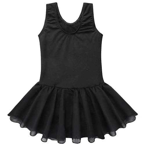 Gymnastics Skirted Leotards Ballet Tutu Dance Dress Mermaid Unicorn Gymnastic Skirt (Baby/Toddler/Big Girls) - 4-5 Years - Unicorn Black thumbnail 3