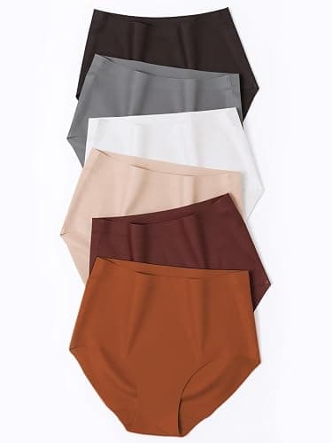 AIVEITE Womens Underwear Full Coverage No Show High Waisted Seamless Ladies Panties 6 Pack thumbnail 6