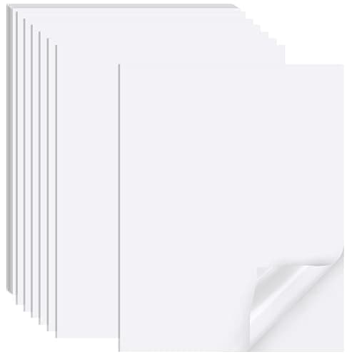 Printable Sticker Paper for Inkjet Printer 40 Sheets 8.5"x11'' Matte Sticker Printer Paper Full Sheet Labels for Laser/Inkjet Printers, Letter Size - Image 1
