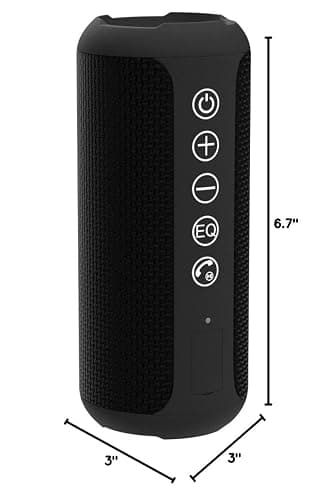 Ortizan Portable Bluetooth Speaker x Stocking Stuffers: IPX7 Waterproof, Wireless, Big Sound, Deep Bass, Dual Pairing, 30H Playtime, White Elephant Gift for Adults Men Women Teen Boys Girls (Black) thumbnail 8