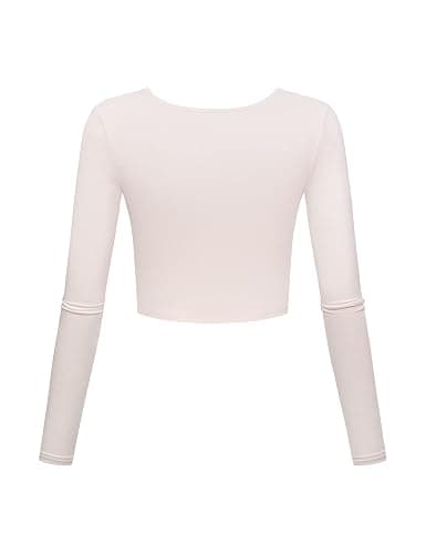 Lightweight Yoga Crop Tops Slim Fit Long Sleeve Workout Shirts for Women thumbnail 2