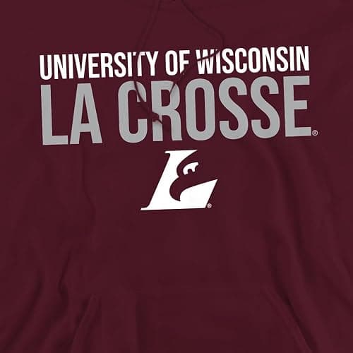 LOGOVISION University Of Wisconsin - La Crosse Official Stacked Unisex Adult Pull-Over Hoodie thumbnail 2